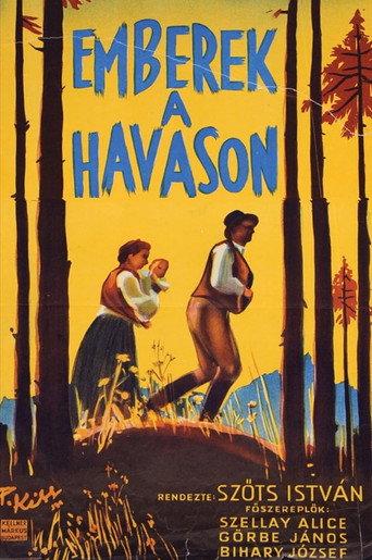 Emberek a havason afişi