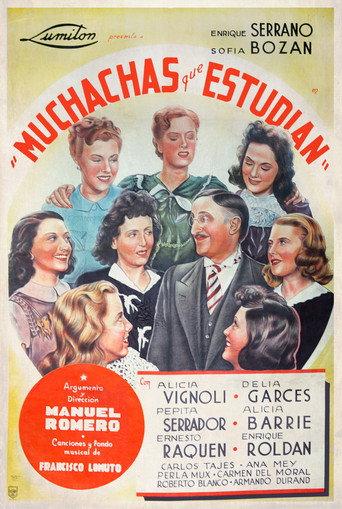Muchachas que estudian afişi